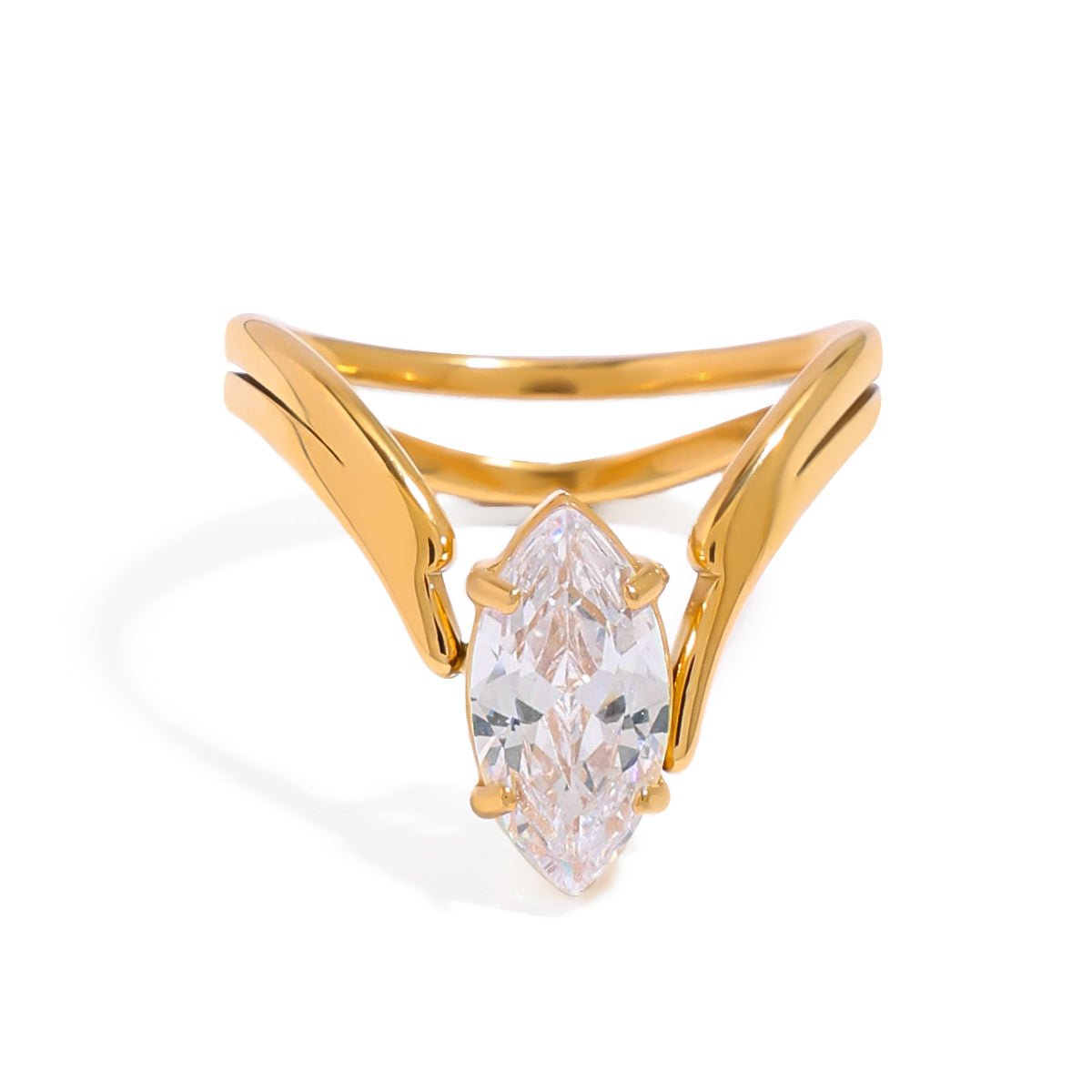 Aile de Diamant Ring - 18k Gold Plated Jewelry Switzerland