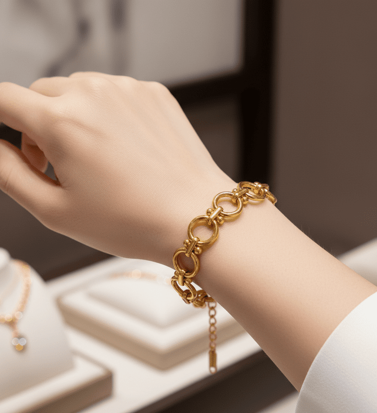 Anneaux Éternels Bracelet - 18k Gold Plated Jewelry Switzerland