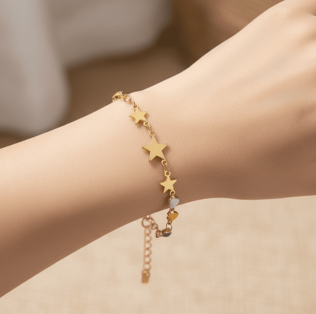 Arc - en - Ciel Céleste Bracelet - 18k Gold Plated Jewelry Switzerland