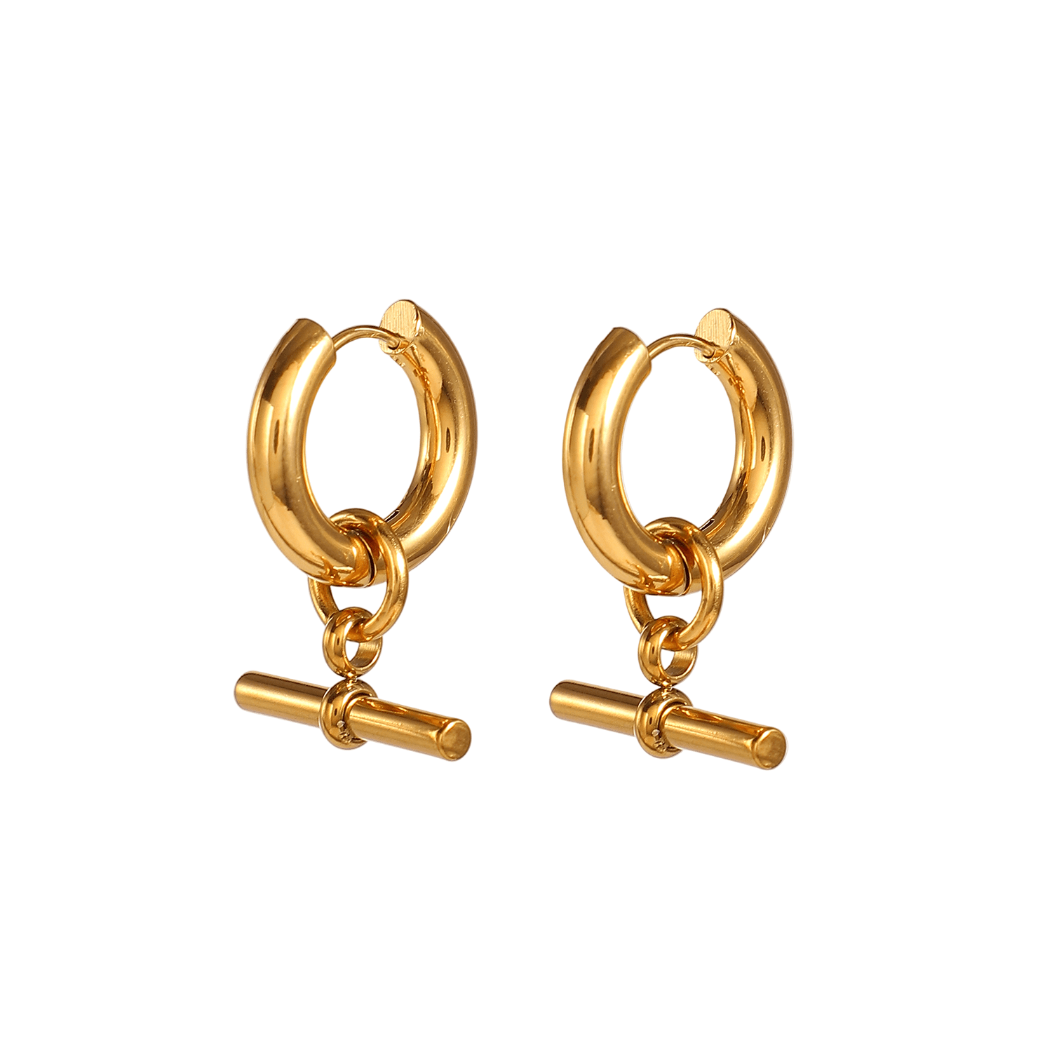 Barre d’Or Earrings - 18k Gold Plated Jewelry Switzerland