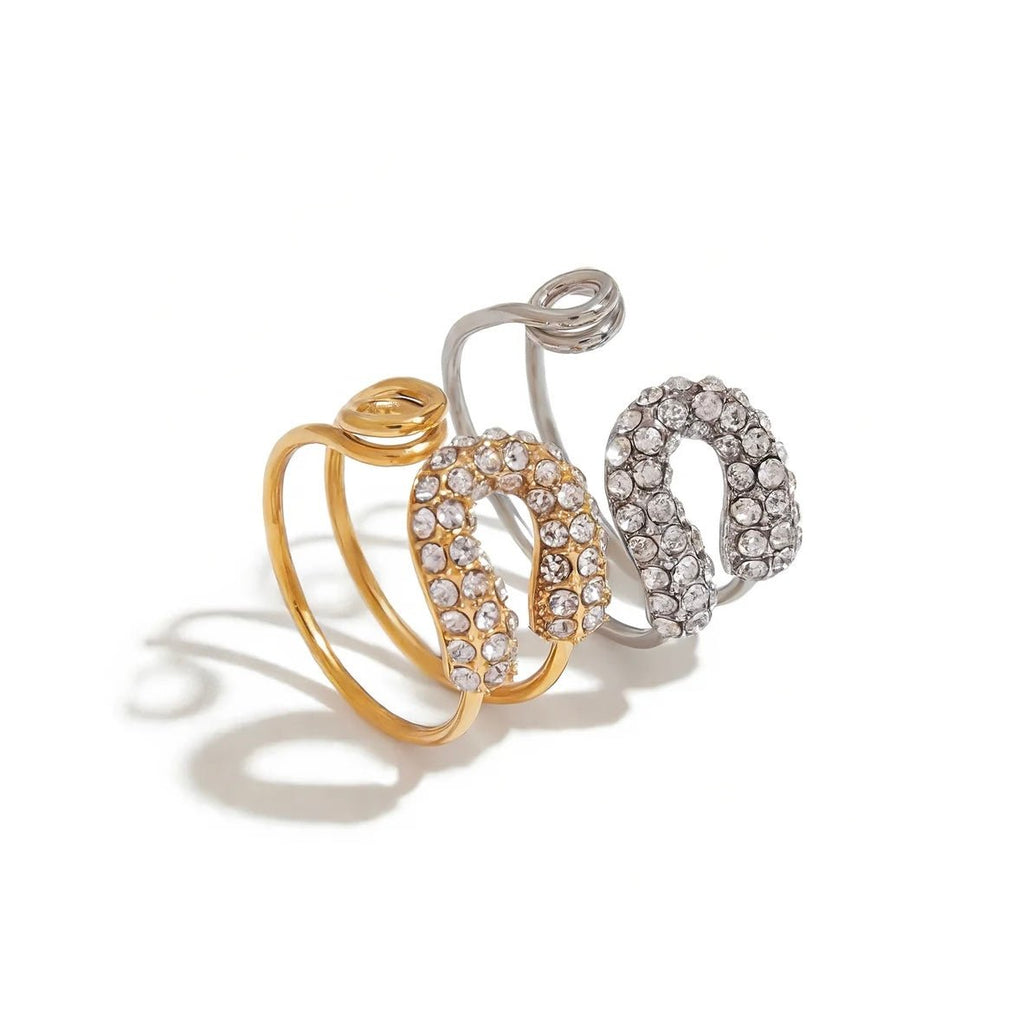 Boucle Scintillante Ring - 18k Gold Plated Jewelry Switzerland