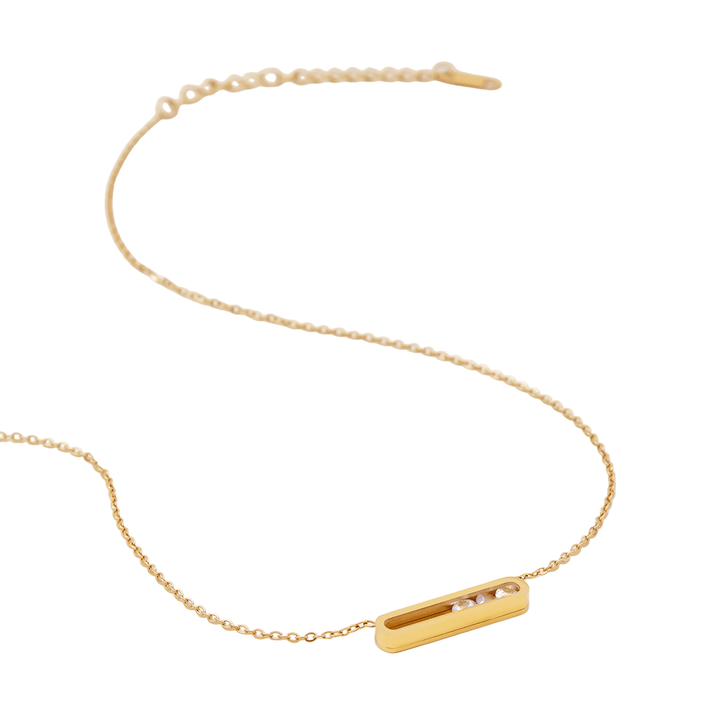Capsule Scintillante Necklace - 18k Gold Plated Jewelry Switzerland