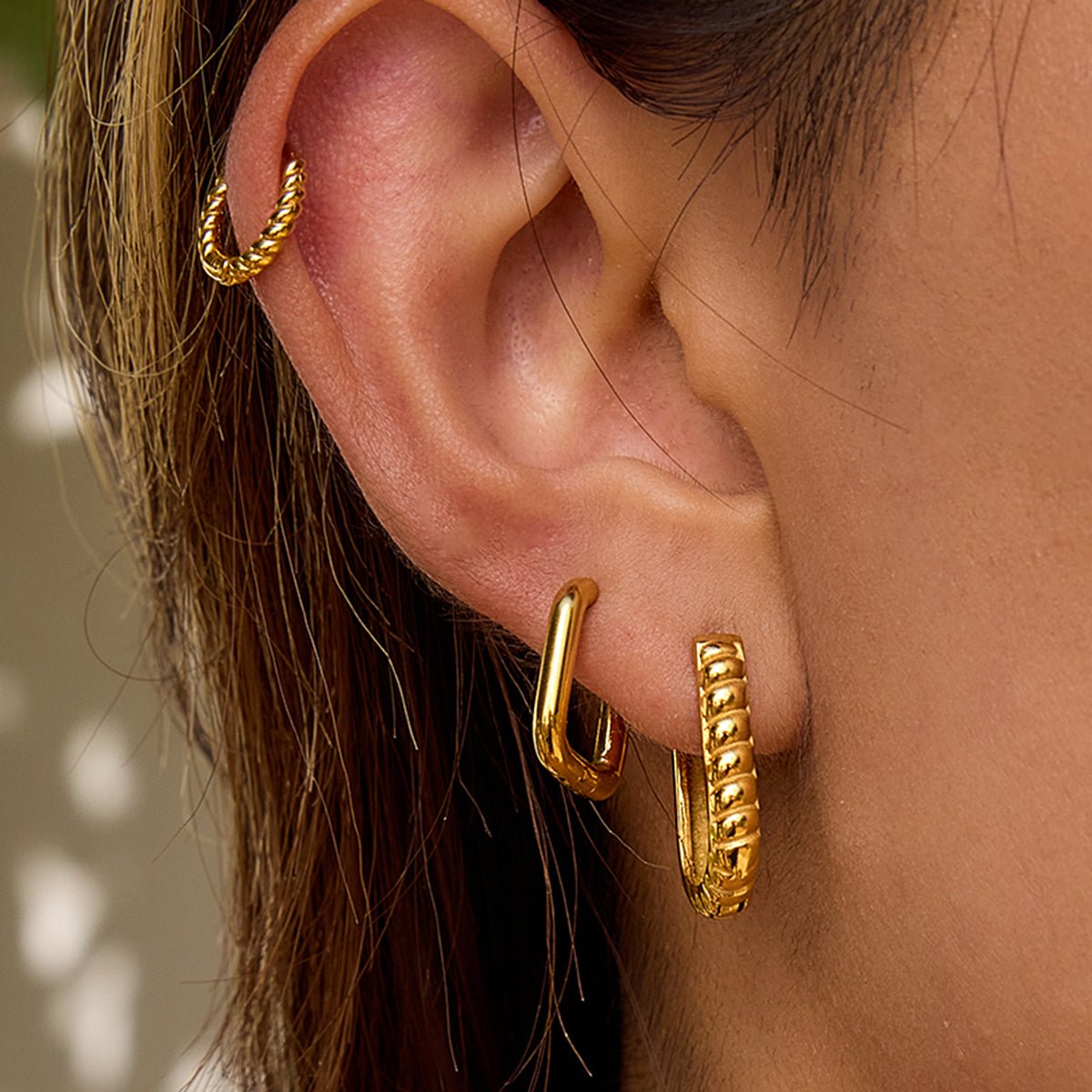 Carré d’Or Hoops - 18k Gold Plated Jewelry Switzerland