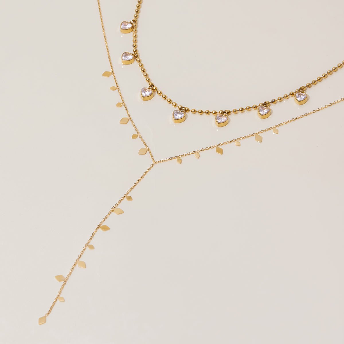 Cascade d’Éclats Necklace - 18k Gold Plated Jewelry Switzerland