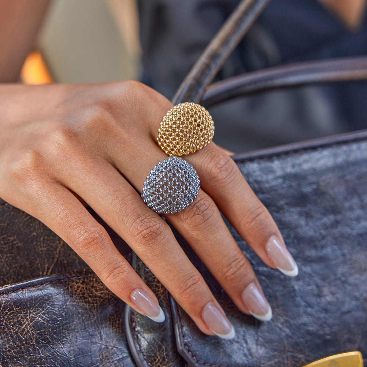 Caviar d’Argent Ring - 18k Gold Plated Jewelry Switzerland