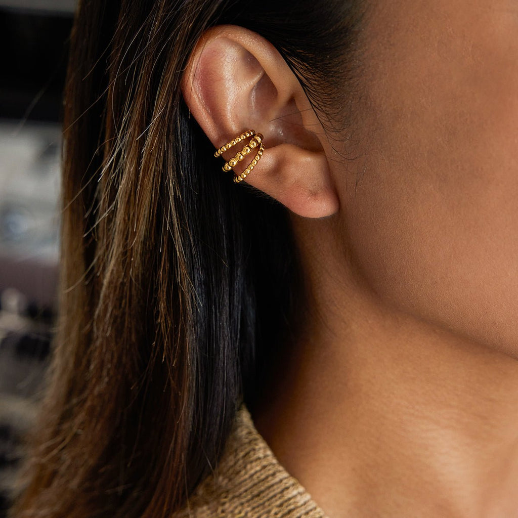 Caviar d’Or Ear Cuffs - 18k Gold Plated Jewelry Switzerland