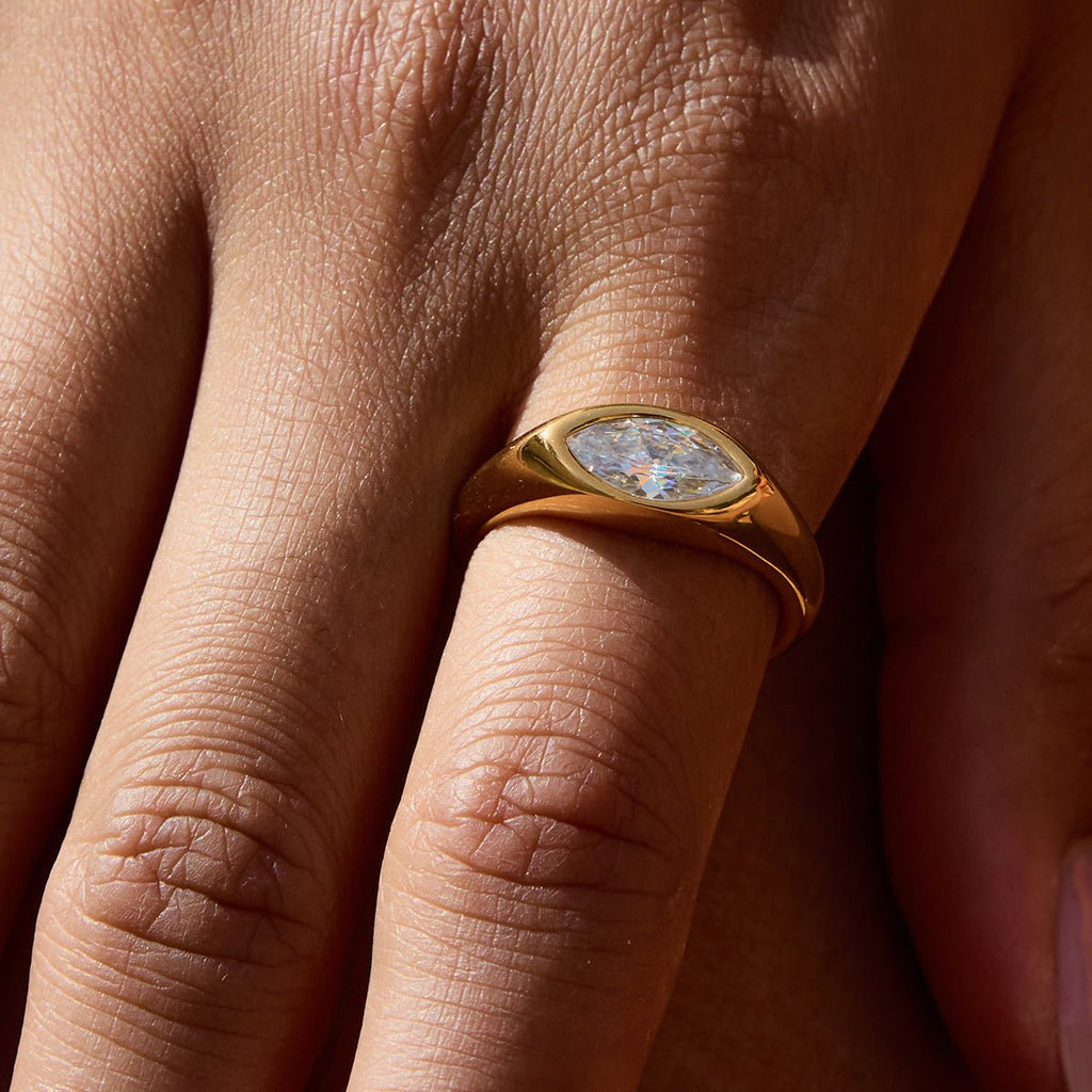 Ceil de Marquise Ring - 18k Gold Plated Jewelry Switzerland