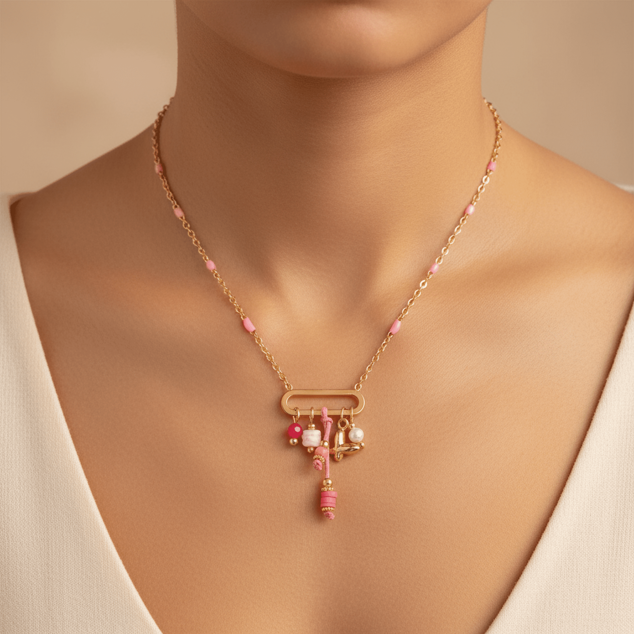 Charme Bohème Necklace - 18k Gold Plated Jewelry Switzerland