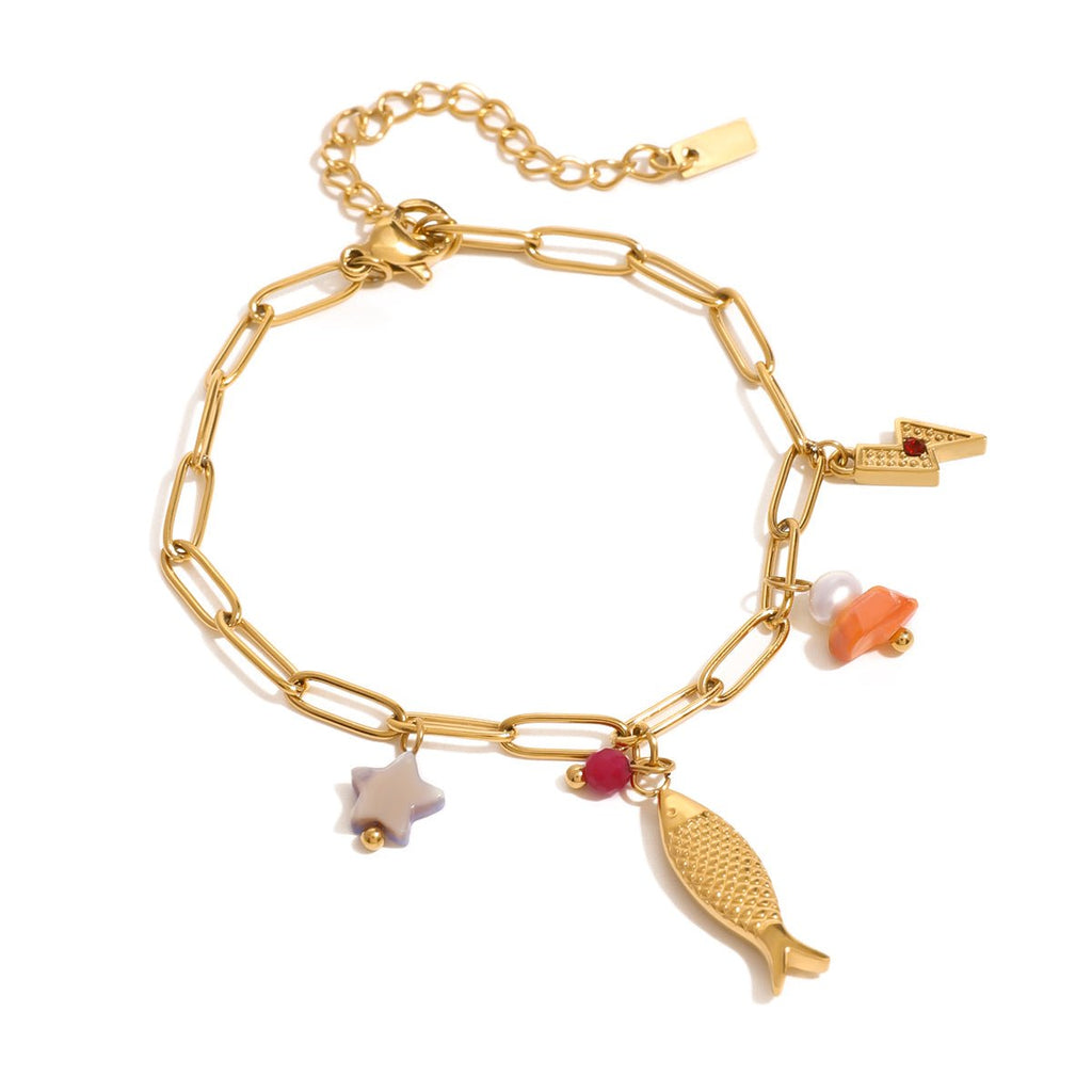 Charme Marin Étoilé Bracelet - 18k Gold Plated Jewelry Switzerland