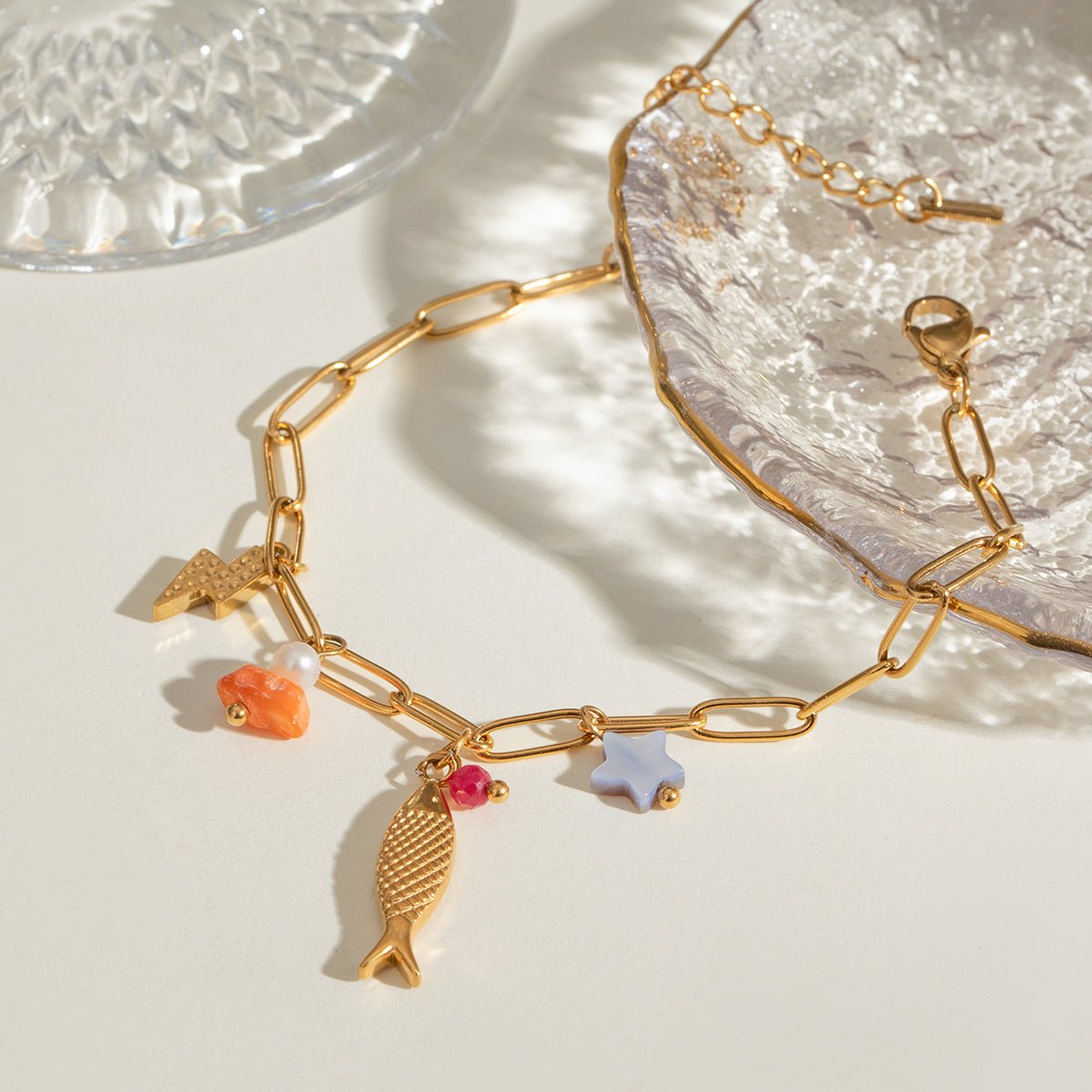 Charme Marin Étoilé Bracelet - 18k Gold Plated Jewelry Switzerland