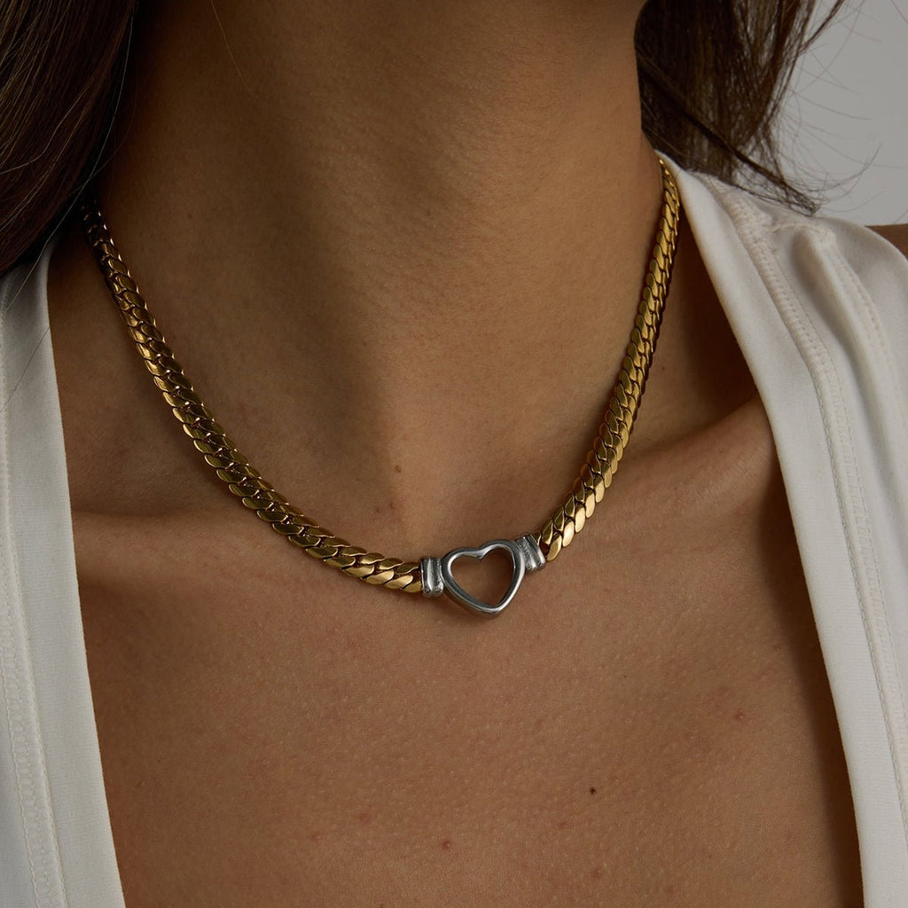Coeur Entrelacé Necklace - 18k Gold Plated Jewelry Switzerland