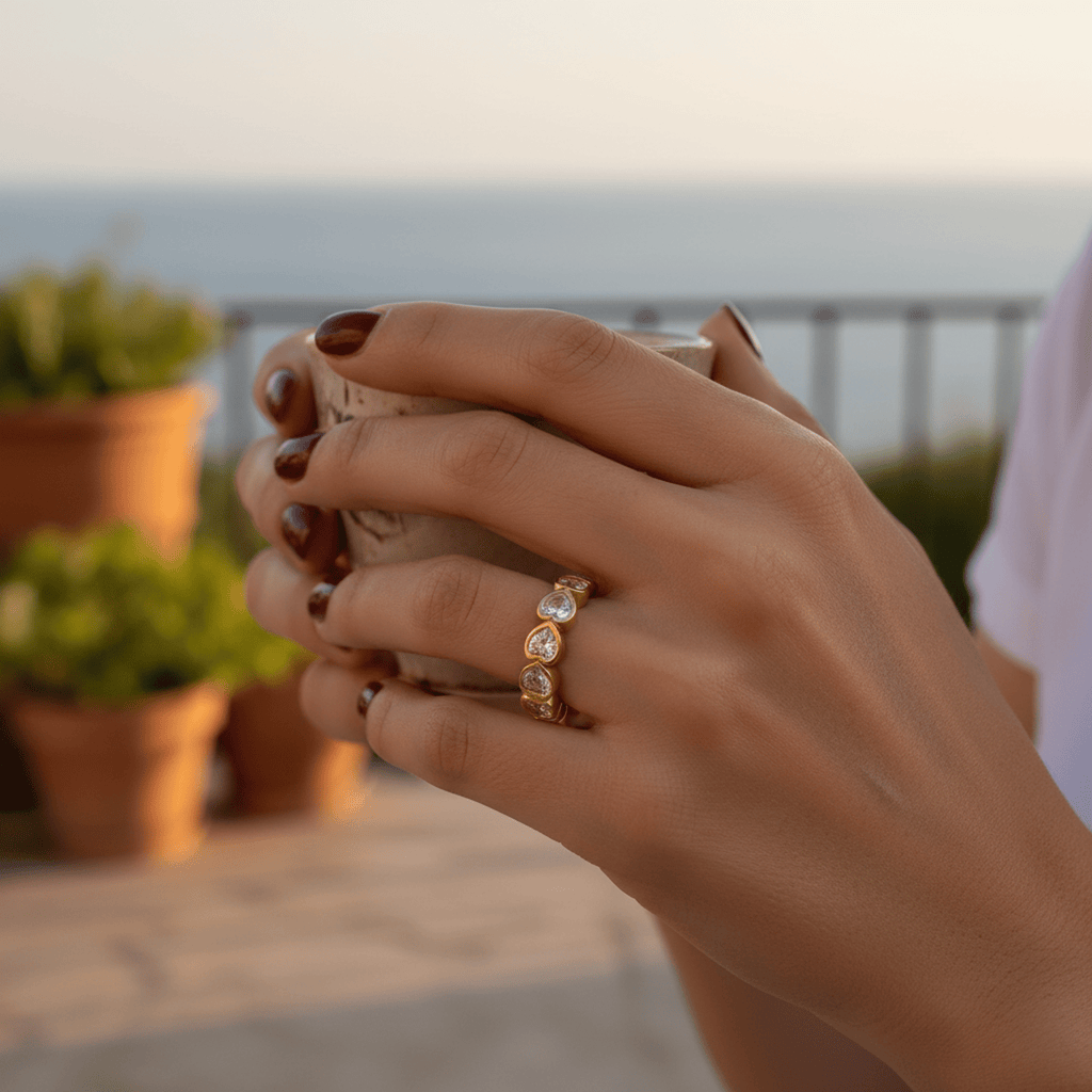 Coeur Éternel Ring - 18k Gold Plated Jewelry Switzerland