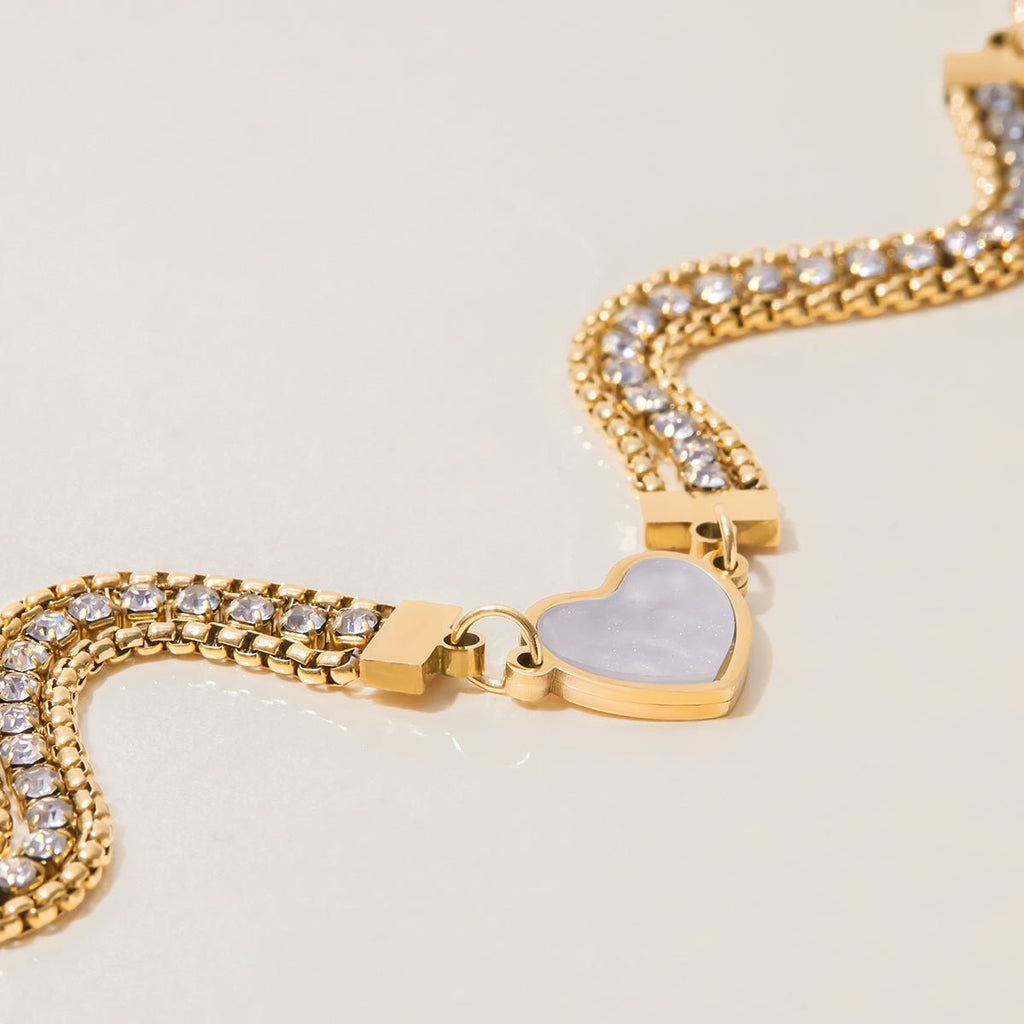 Coeur Nacrée Bracelet - 18k Gold Plated Jewelry Switzerland