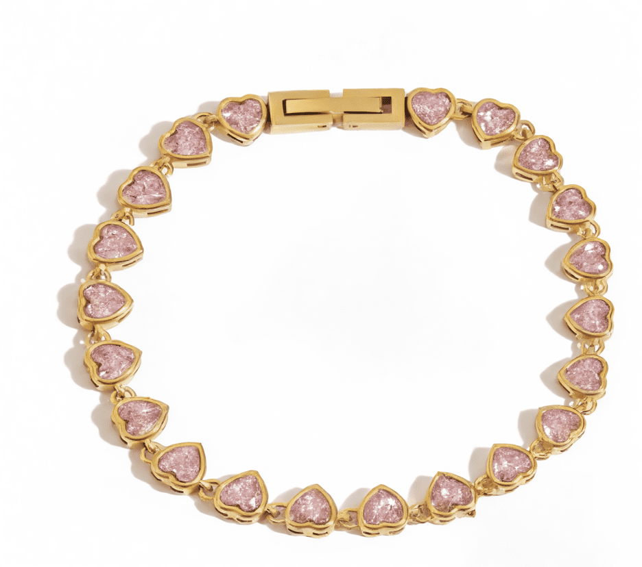 Coeur Rosé Bracelet - 18k Gold Plated Jewelry Switzerland