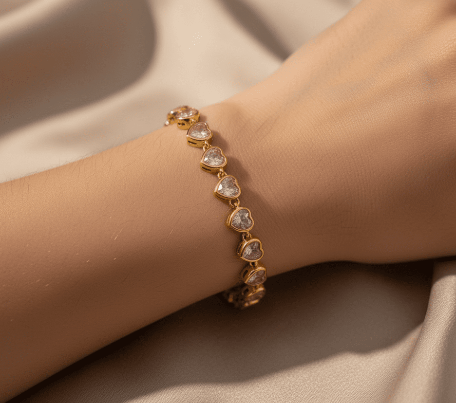 Coeur Rosé Bracelet - 18k Gold Plated Jewelry Switzerland