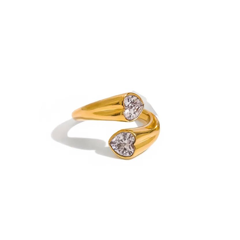 Coeurs de Cristal Ring - 18k Gold Plated Jewelry Switzerland