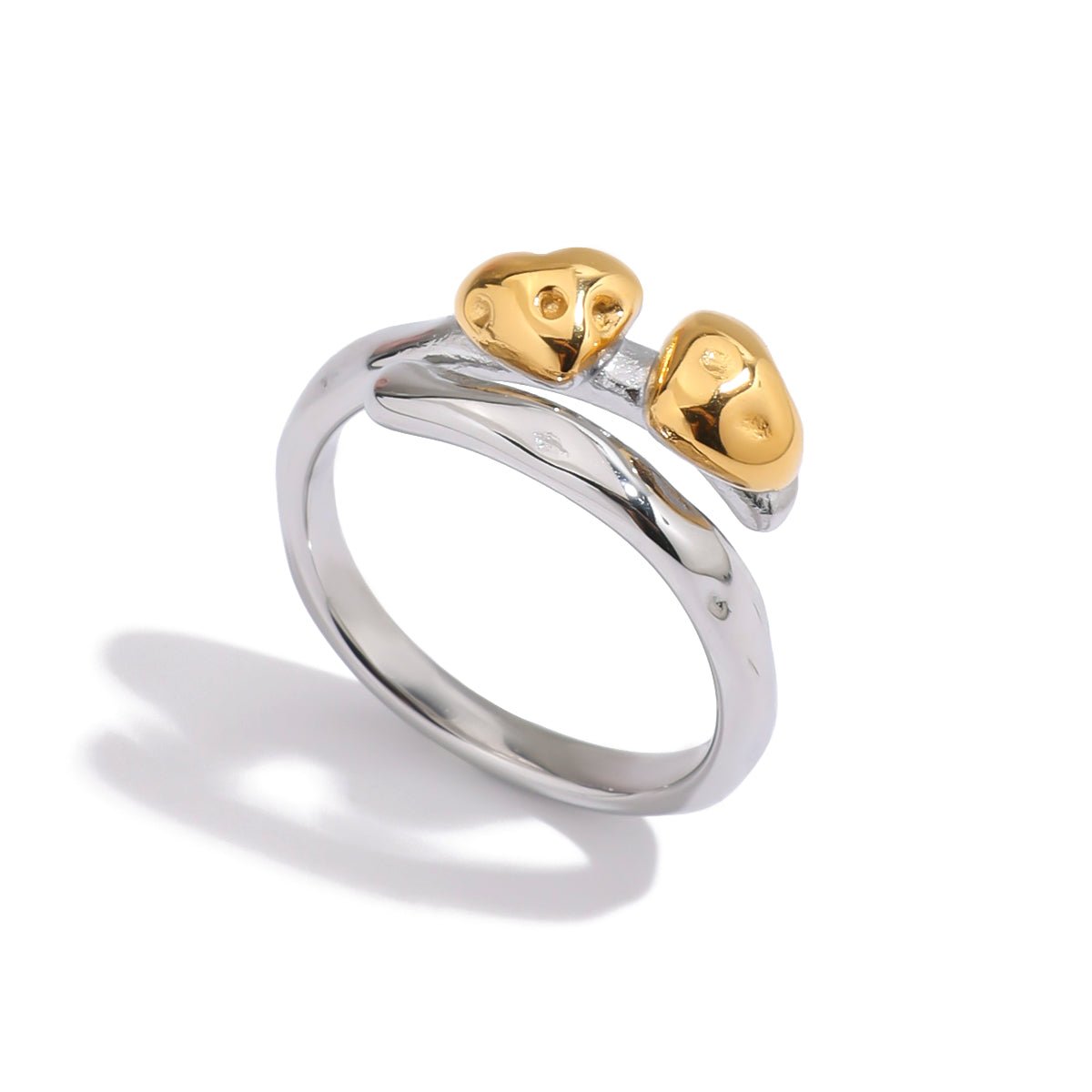 Coeurs Liés Ring - 18k Gold Plated Jewelry Switzerland