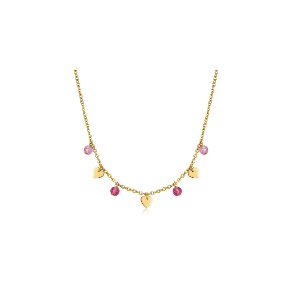 Coeurs Rosés Necklace - 18k Gold Plated Jewelry Switzerland