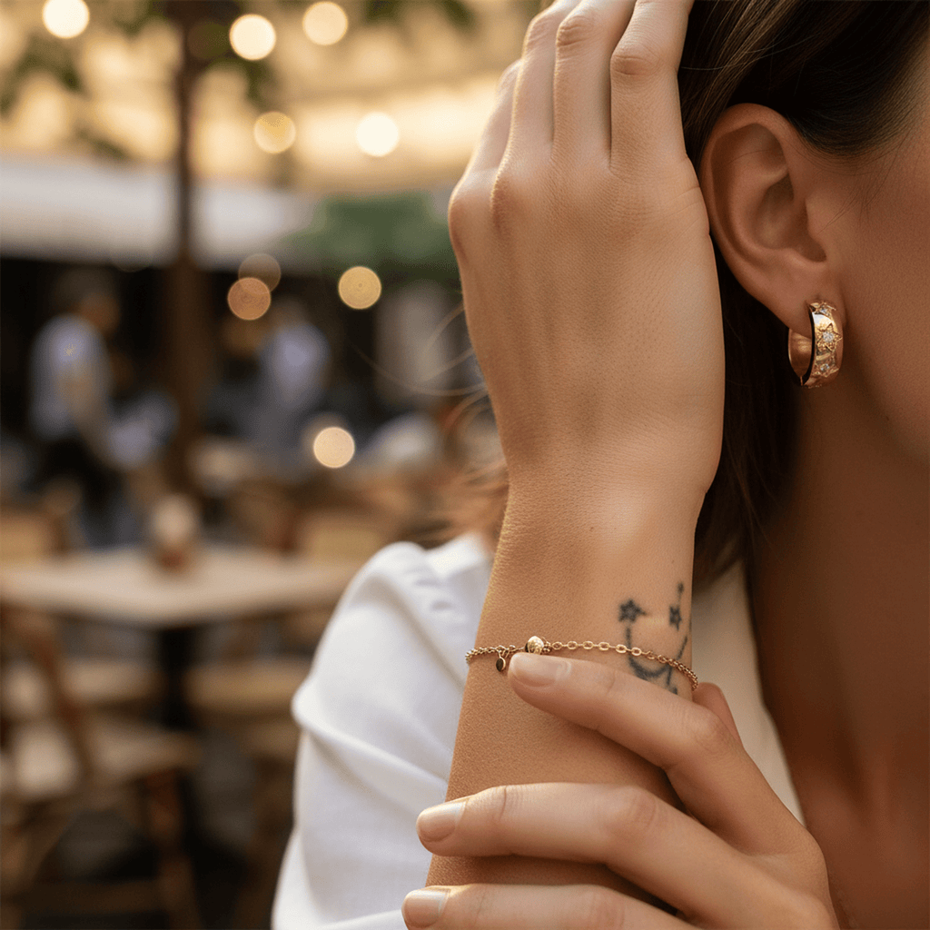 Coeurs Scintillants Hoops - 18k Gold Plated Jewelry Switzerland