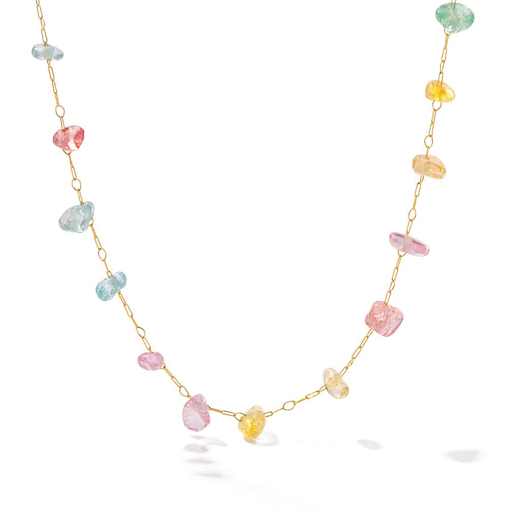 Confettis de Verre Necklace - 18k Gold Plated Jewelry Switzerland
