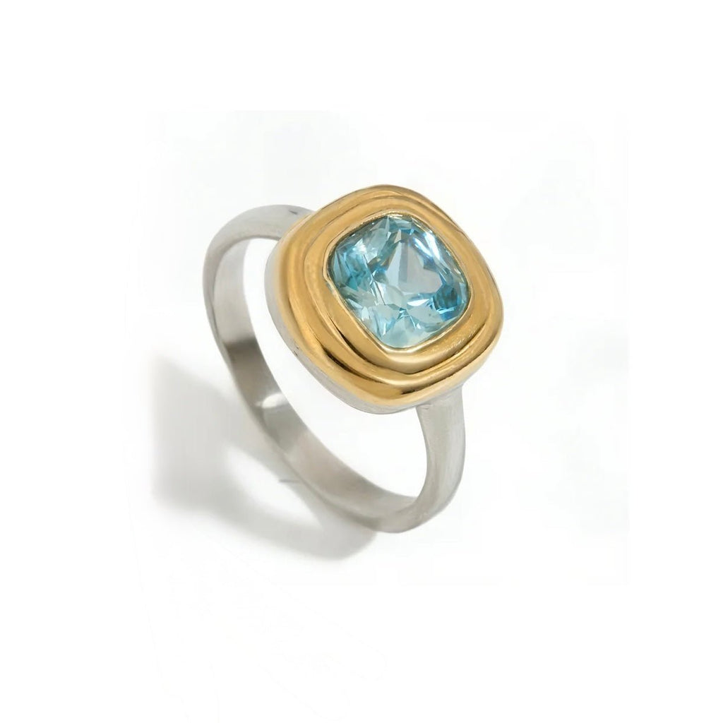 Coussin d’Océan Ring - 18k Gold Plated Jewelry Switzerland