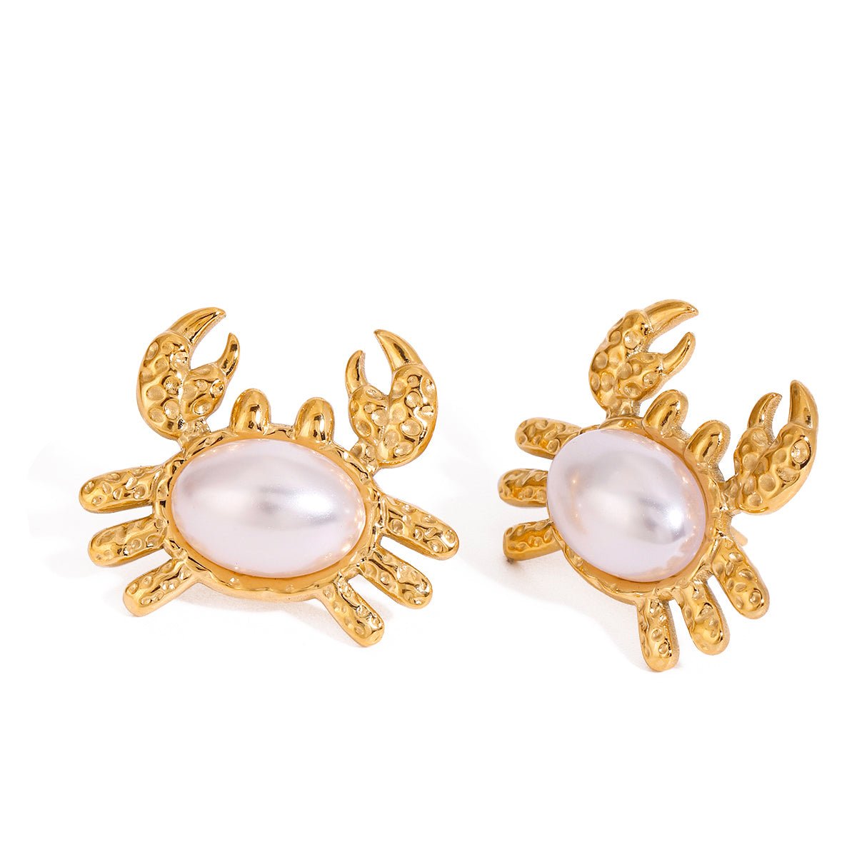 Crabe Perlé Earrings - 18k Gold Plated Jewelry Switzerland
