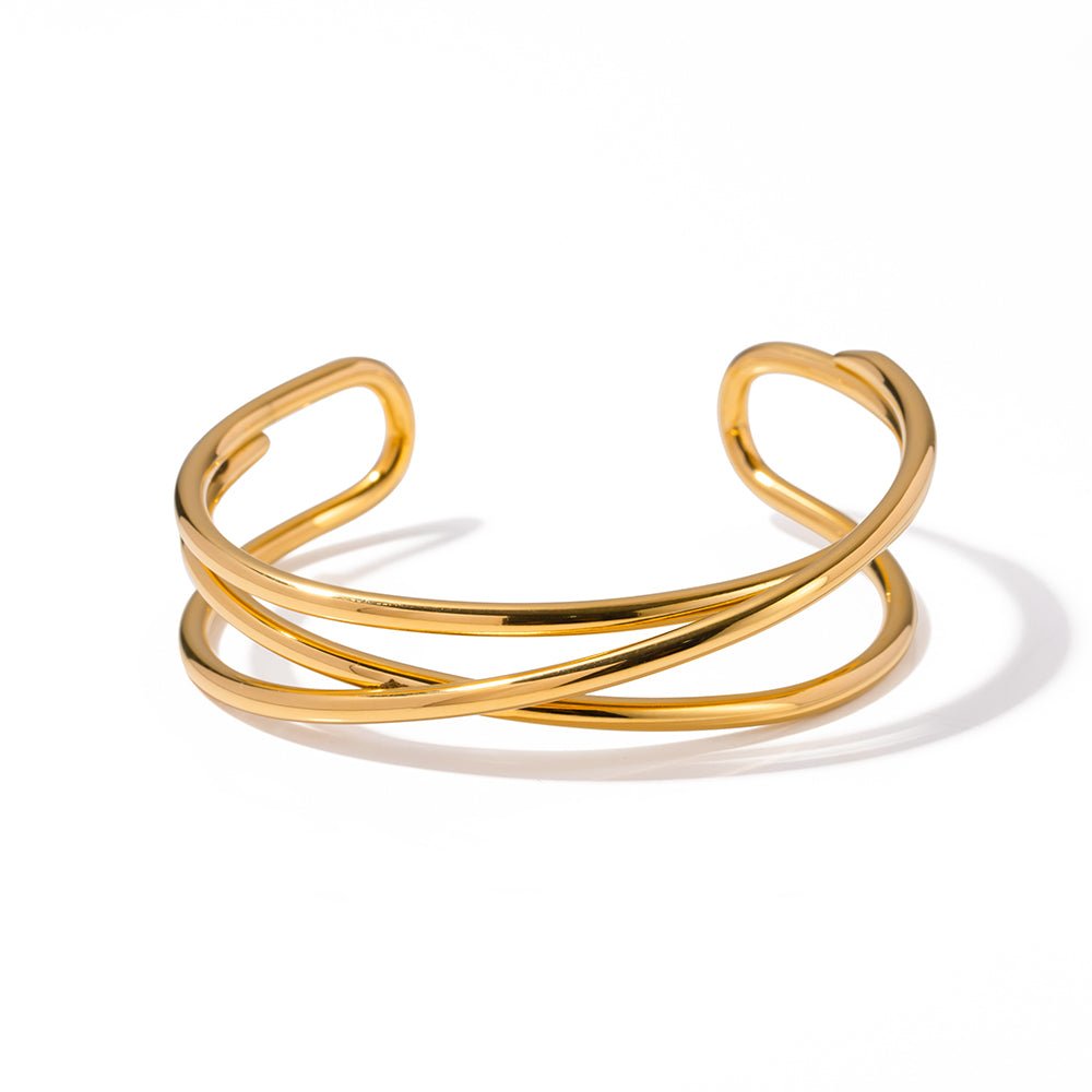 Croisée d’Or Cuff - 18k Gold Plated Jewelry Switzerland