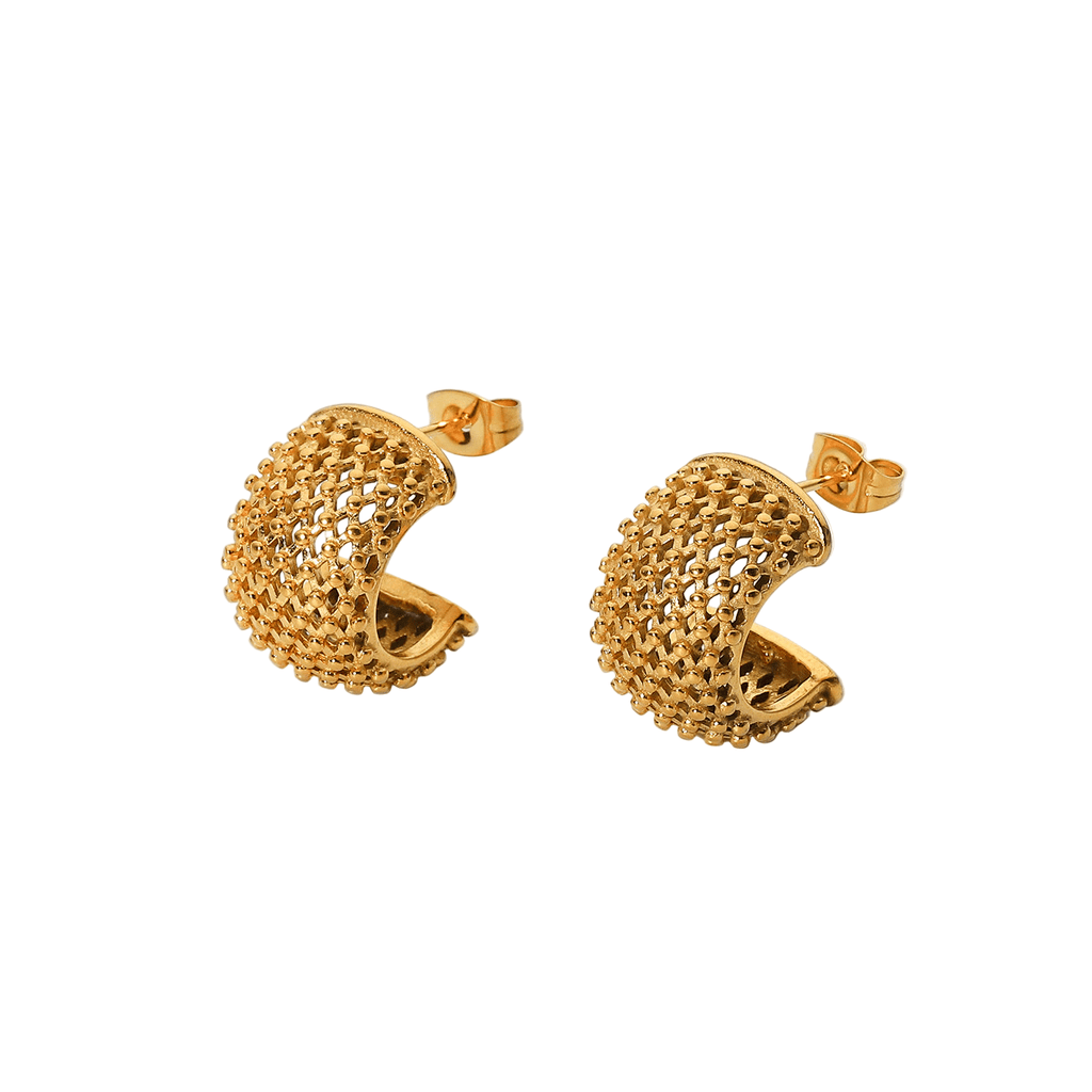 Dentelle d’Or Hoops - 18k Gold Plated Jewelry Switzerland