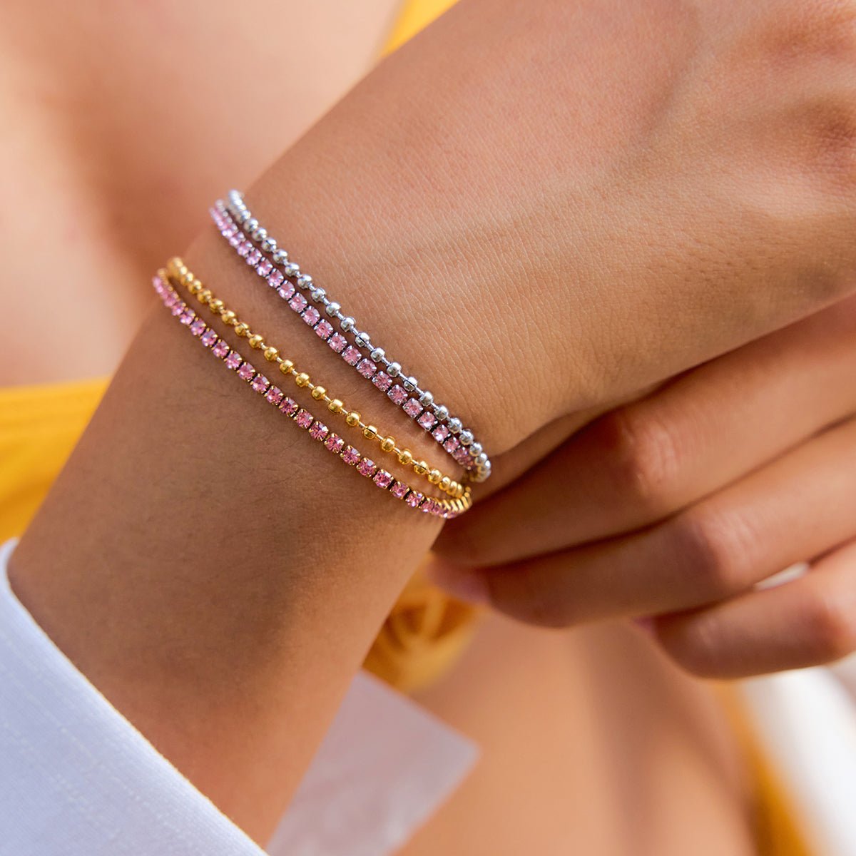 Double Chaîne d’Or Bracelet - 18k Gold Plated Jewelry Switzerland