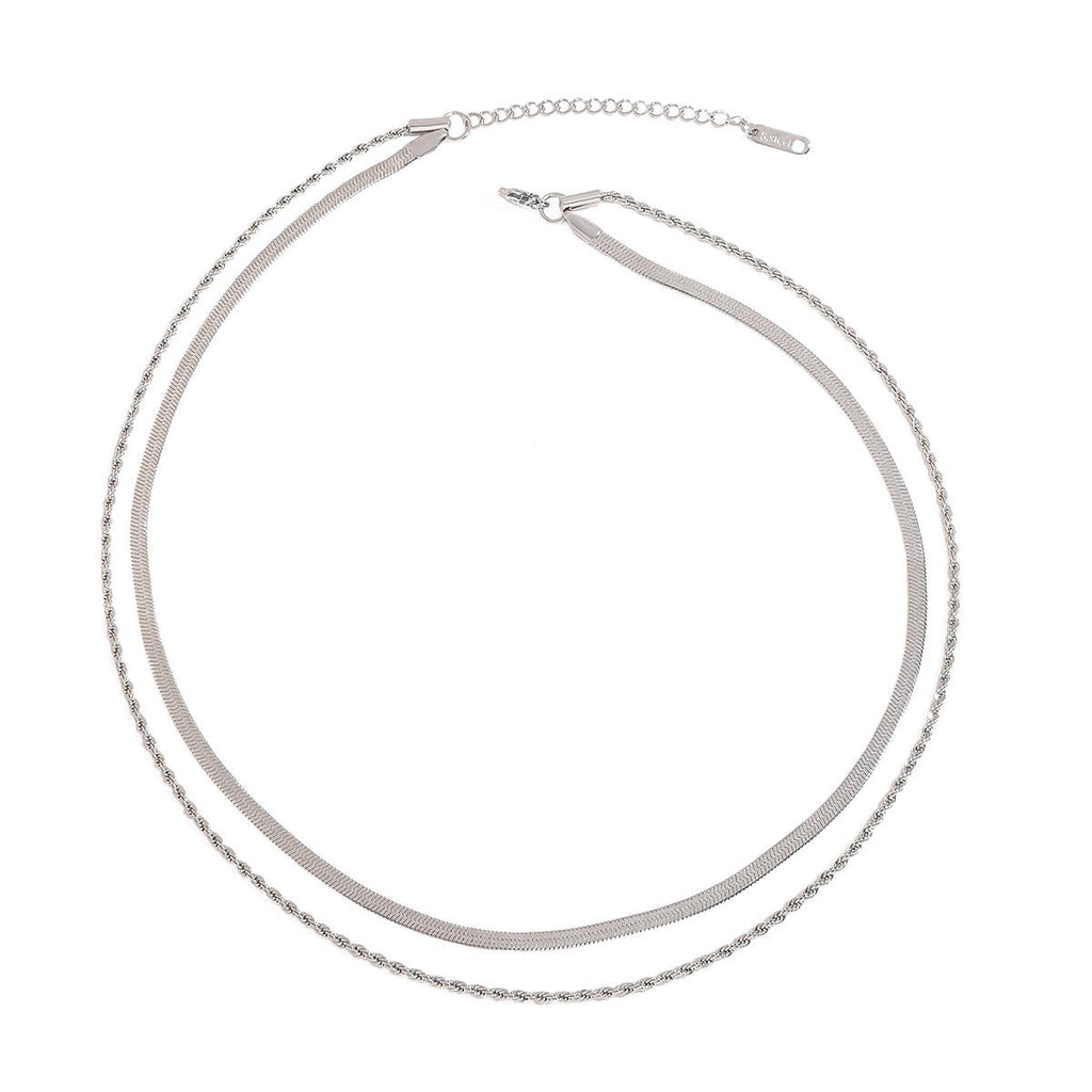 Duo Argenté Necklace - 18k Gold Plated Jewelry Switzerland