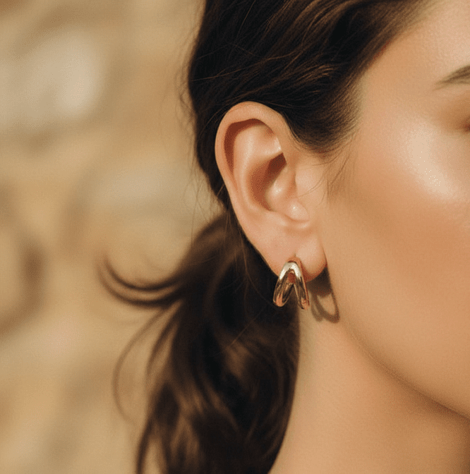 Duo Orbital Ear Cuffs - 18k Gold Plated Jewelry Switzerland