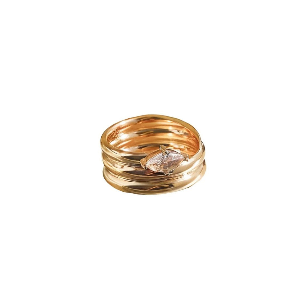 Duo Prisme Ring - 18k Gold Plated Jewelry Switzerland