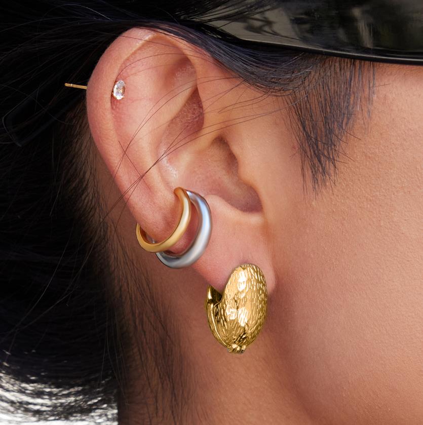 Écailles d’Or Hoops - 18k Gold Plated Jewelry Switzerland