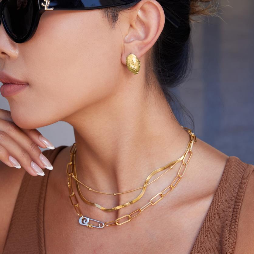 Écailles d’Or Hoops - 18k Gold Plated Jewelry Switzerland