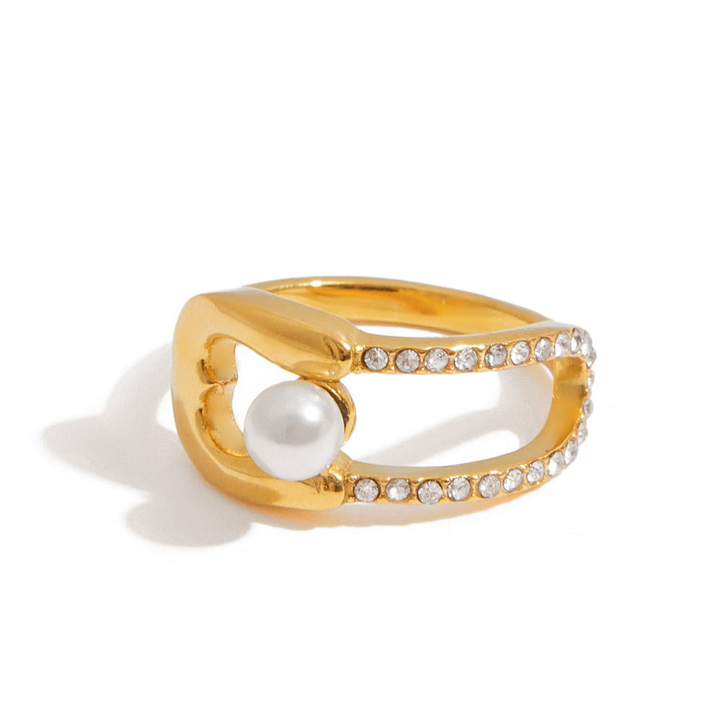 Éclat de Perle Ring - 18k Gold Plated Jewelry Switzerland