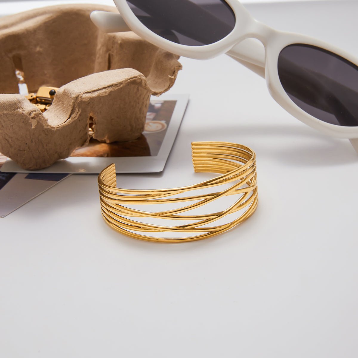 Entrelacs d’Or Cuff - 18k Gold Plated Jewelry Switzerland