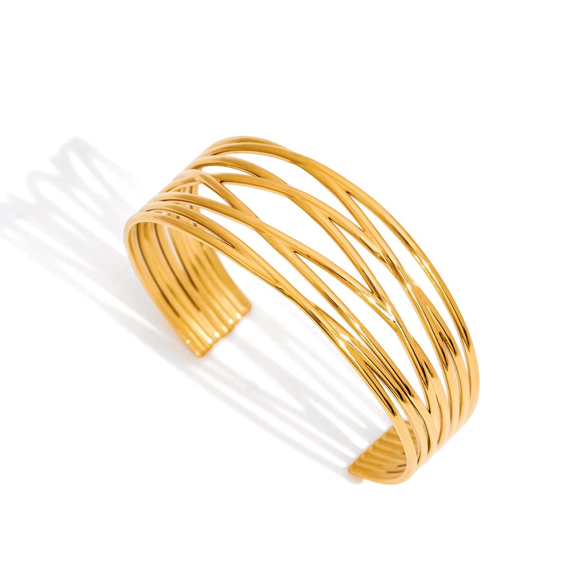 Entrelacs d’Or Cuff - 18k Gold Plated Jewelry Switzerland