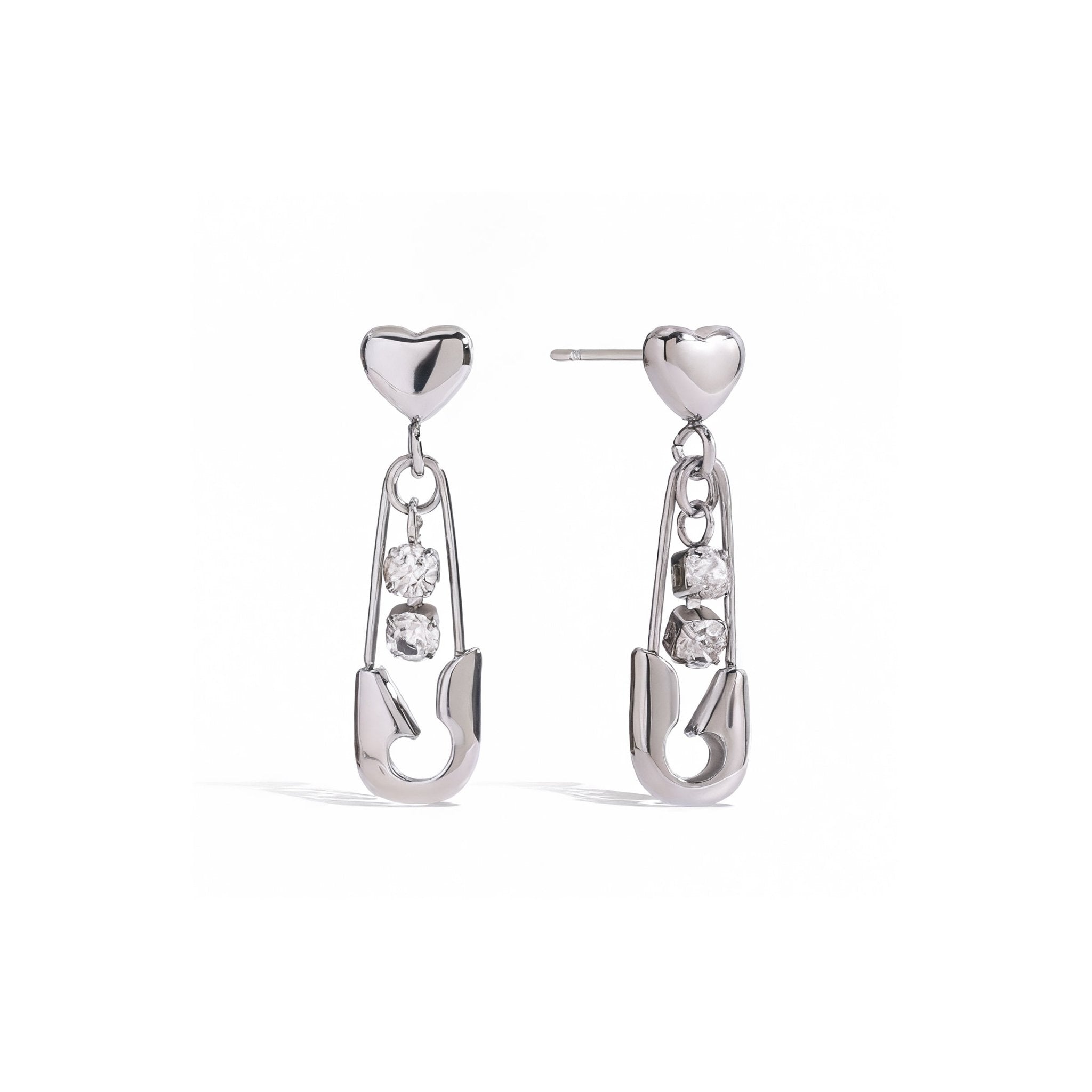 Épingle Coeur Earrings - 18k Gold Plated Jewelry Switzerland