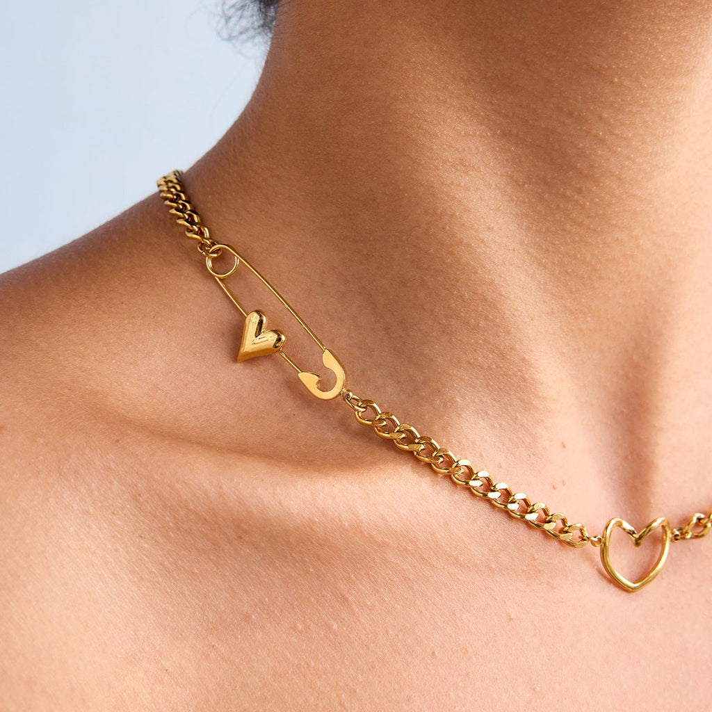 Épingle d’Amour Necklace - 18k Gold Plated Jewelry Switzerland