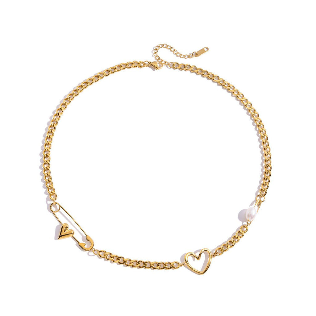 Épingle d’Amour Necklace - 18k Gold Plated Jewelry Switzerland
