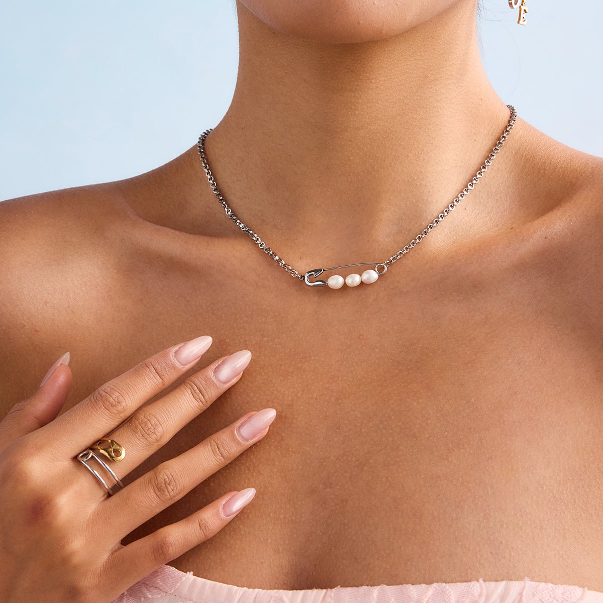 Épingle de Perles Necklace - 18k Gold Plated Jewelry Switzerland