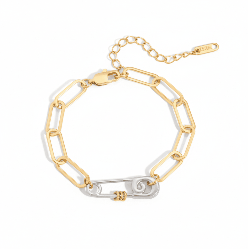 Épingle Dualité Bracelet - 18k Gold Plated Jewelry Switzerland