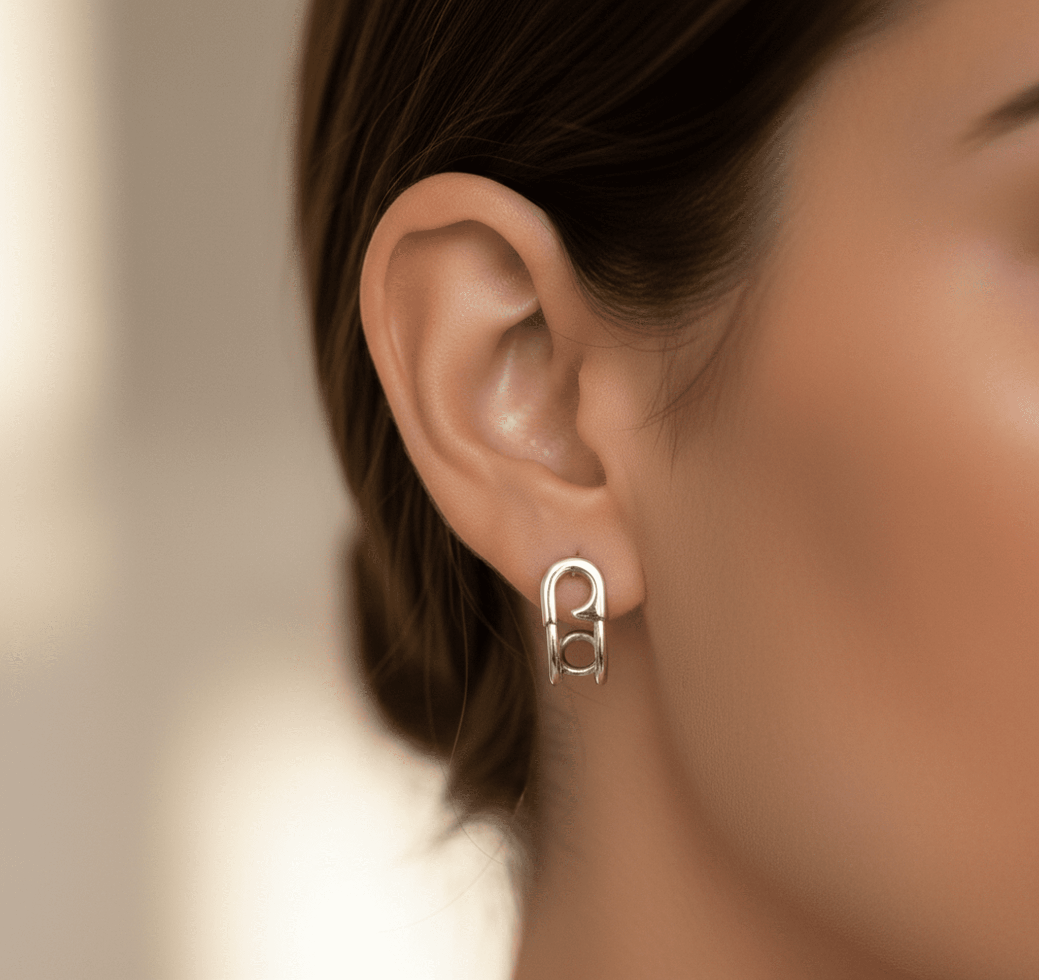 Épingle Lune Earrings - 18k Gold Plated Jewelry Switzerland