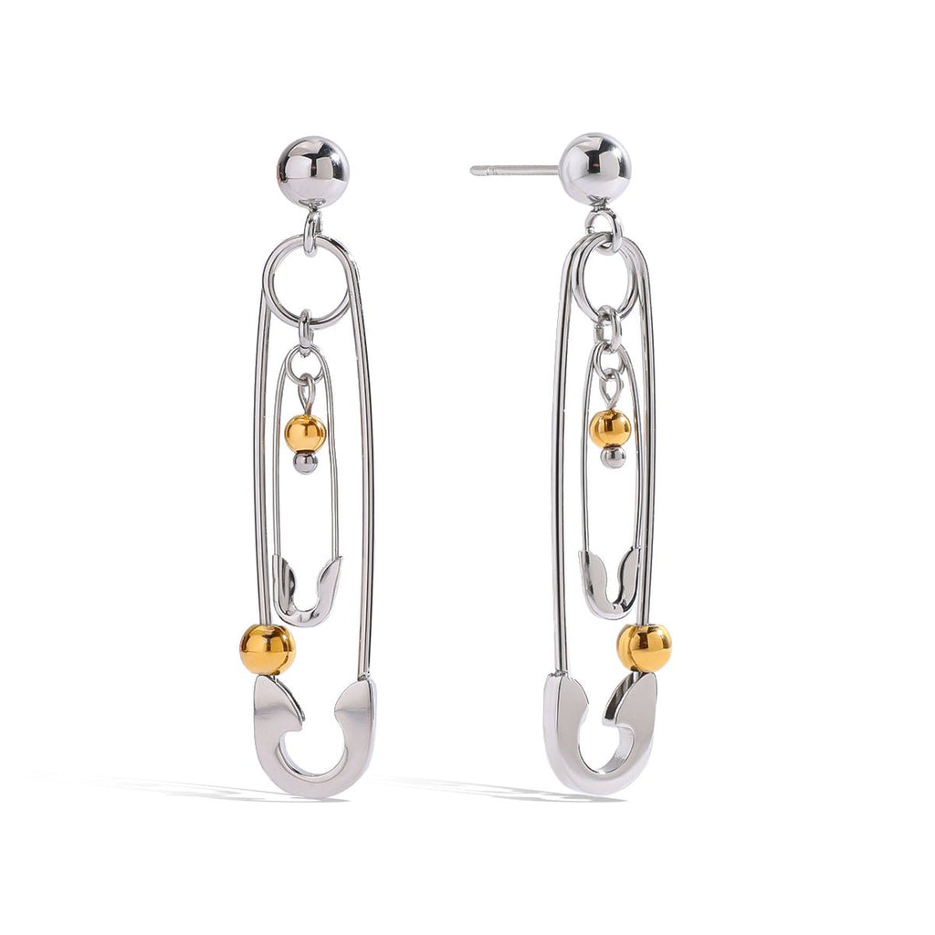 Épingle Rebelle Earrings - 18k Gold Plated Jewelry Switzerland