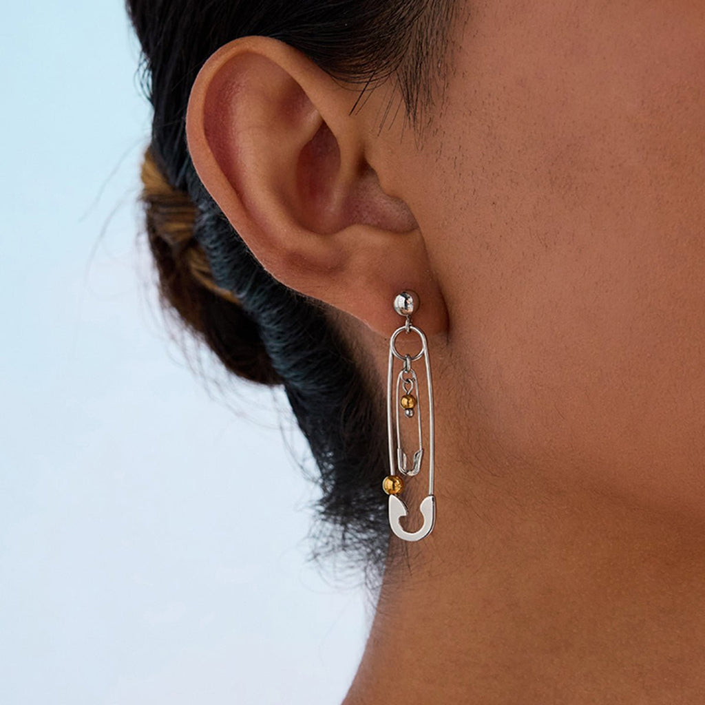 Épingle Rebelle Earrings - 18k Gold Plated Jewelry Switzerland