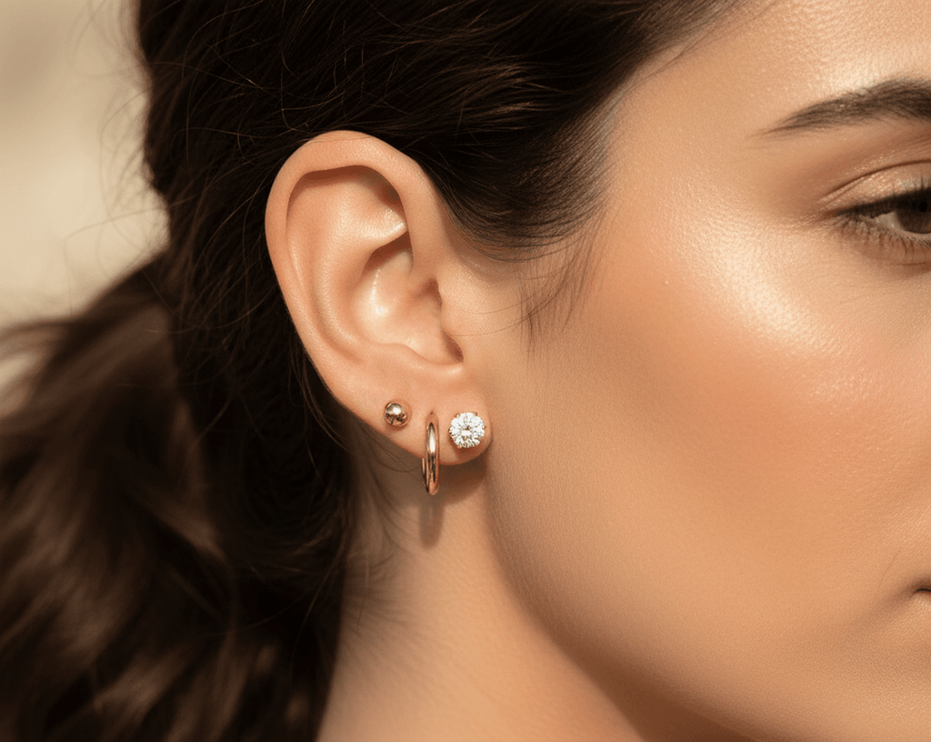 Essentiels d’Or Earrings Set - 18k Gold Plated Jewelry Switzerland