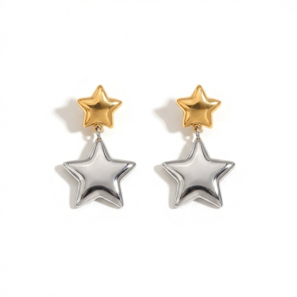 Étoiles Jumelles Mckella Earrings - 18k Gold Plated Jewelry Switzerland
