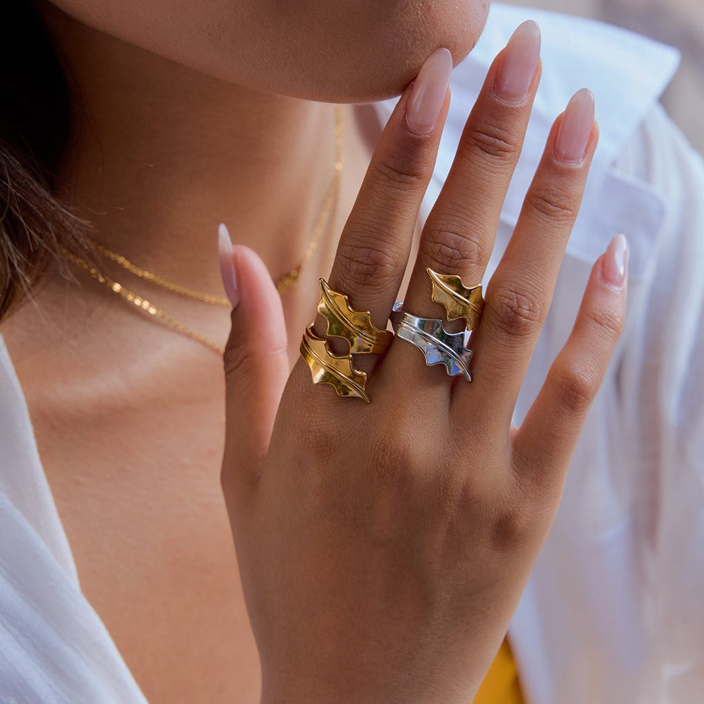 Feuille d’Or Ring - 18k Gold Plated Jewelry Switzerland