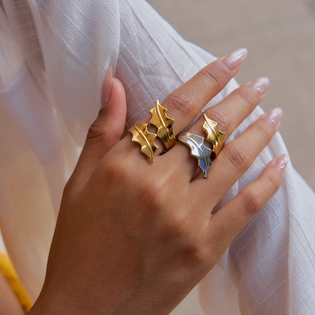 Feuille d’Or Ring - 18k Gold Plated Jewelry Switzerland