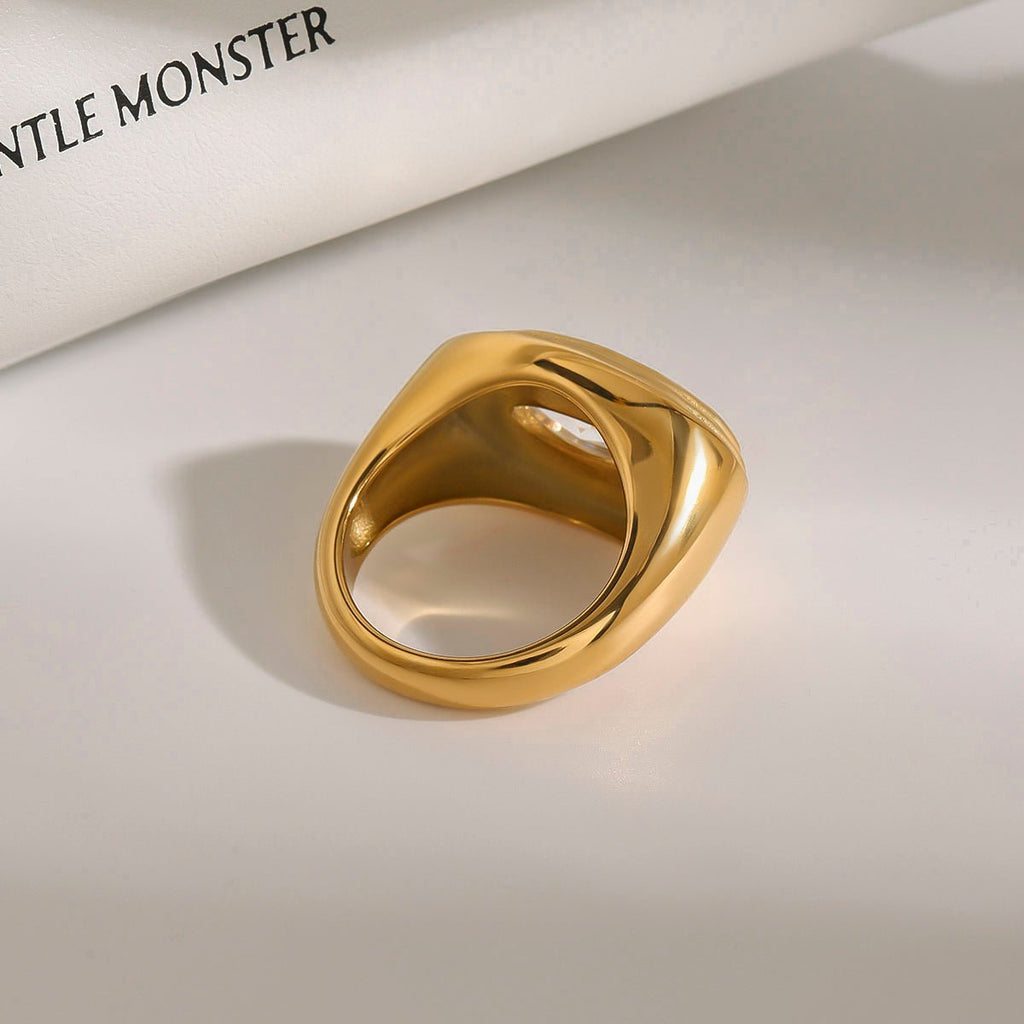 Flamme d’Ovale Ring - 18k Gold Plated Jewelry Switzerland